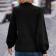 thumbnail image 4 of Puntoco Suéter Mujer Color Sólido Camiseta Manga Larga Blusa Cuello Redondo Casual Botón Tops Sudadera Navidad Liquidación Puntoco Puntoco-3528, 4 of 5