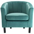 thumbnail image 4 of Modway Prospect Channel Tufted Performance Velvet Armchair in Teal, 4 of 6