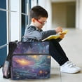 thumbnail image 6 of Water-Resistant 3-Ring Binder Organizer with Multiple Pockets Zipper Binder Bag for Office Vibrant and Colorful Universe, 6 of 8