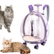 thumbnail image 4 of Maleta con ruedas para mascotas, varilla de tracción telescópica, cremalleras dobles, mochilas ventiladas para gatos, bolsa de transporte para gatos y Violeta Claro Fernando Caja de la carretilla, 4 of 8
