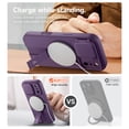 thumbnail image 6 of SURITCH for iPhone 17 Pro Max Case with Camera Cover, Kickstand, Compatible with MagSafe, Shockproof Bumper Slim Protective Cover, Dark Purple, 6 of 11