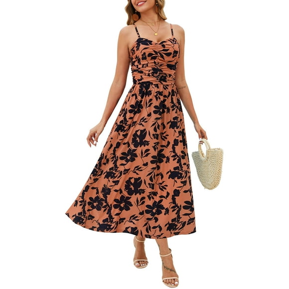 Vestido largo Annebouti Primavera/Verano 2025 con estampado floral para mujer