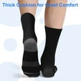 thumbnail image 6 of 10 Pairs Men's Moisture Control Crew Socks, DISEN Cushioned Athletic Work Boot Socks, Size 7-11.5, Black/White, 6 of 7