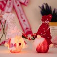 thumbnail image 6 of Lksixu Valentine's Day Gnome Decorations, 9" Fluffy Pink Knitted Faceless Gnome Doll with LED Lights, Glowing Mr & Mrs Scandinavian Tomte Handmade Plush Swedish Gnomes for Holiday Wedding Party, 6 of 9