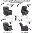 thumbnail image 6 of Electric Recliner Chair, Heavy Duty Power Lift Recliners for Elderly Wide Seat, 300 lb Capacity Bedroom Chair with Side Pockets, Remote Controller, Modern Reclining Office Chair, Q19893, 6 of 12