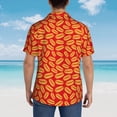 thumbnail image 4 of Pofeuu A Big Hot Dog Print Hawaiian Shirt for Men Sleeves Casual Button Down Summer Beach Dress Shirts T-Shirts,X-Large, 4 of 7