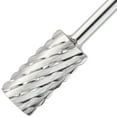 thumbnail image 6 of USA PANA 1/8" Professional Flat Top Large Barrel Carbide Bit - Nail Drill Bit for Manicure Pedicure Tools Dremel Machine - Silver, 3X Coarse Grit, 6 of 8