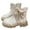 Q1Beige, variant on Girls Boots Stylish Girls Winter Boots with Decorative Bow and Pom Poms Cozy Ankle Booties for Cold Weather Comfort Ideal Autumn and Seasonal Footwear Size:11-11.5 Years