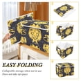 thumbnail image 4 of Storage Box With Lid 16.5x12.6x11.8In Foldable Stacked Household Storage Box Pretty Lion Face Seamless, 4 of 7