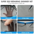 thumbnail image 3 of Self-Repair Pool Net, Pool & Pond Cleaning Skimmer with Heavy Duty Nylon Net - Fine Mesh, Aluminum Frame, Deep Trash Bag for Above Ground & In-ground Pools, Leaf Skimmer Rake Net(No Pole), 3 of 6