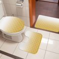 thumbnail image 5 of Abstract Texture Bathroom Rugs Set Classic Yellow Gradient Line Non Slip Absorbent Soft Bath Mats 3 Piece Set with Bathroom Rug, U-Shaped Floor Mat, Toilet Seat Cover Large Size, 5 of 9