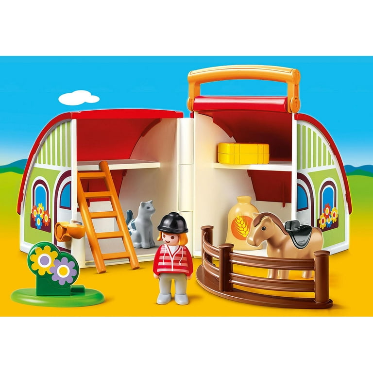 プレイモービル My Take Along Farm ドールハウス 農場 Playmobil 1.2.3. My Take Along Farm - - Farm Toys