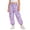 C263 Purple, variant on CONZONE Toddler Girls Cargo Pants Wide Leg Jogger Pants for Girls Elastic Waist Drawstring Trendy Fall Trousers with Pockets Size 4-5 Years
