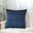 thumbnail image 5 of PATLOLLAV Dark Blue Couch Throw Pillow Covers,Cushion Pillow Case,18x18 Inch Line Stripes Pattern Brush Cloth Pillow Covers for Sofa Living Room Velvet Pillow Cases, 5 of 5