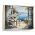 thumbnail image 2 of Designart "Retreat in Cannes French Riviera Serenity II" Nautical & Beach Floater Framed Wall Art Living Room, 2 of 7