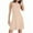 Beige, variant on Xunlbb Summer Dresses for Women 2025 Woman Fashion Comfortable Summer Solid Color Sleeveless Round-Neck Dress S-2XL