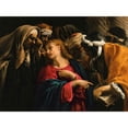 thumbnail image 2 of Orazio Borgianni 24x19 Black Ornate Framed Double Matted Museum Art Print Titled: Christ Amongst the Doctors, 2 of 5