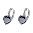 thumbnail image 1 of Para las mujeres Pendientes Zircon Aros Pendientes Teen Heart Clip Huggie Girls Earrings, 1 of 4