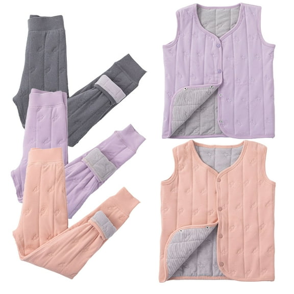 Esaierr 2-14Y Kids Boys Girls Fleece Leggings Big Kids Toddler Thick Cotton Pants Bottoms Warm Thickened Winter Bottoms Waistcoat