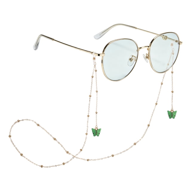 Cadena para gafas Uxcell de 27.5 pulgadas, lanyard de cuentas de mariposa elegante