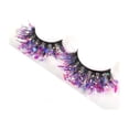 thumbnail image 2 of Lash Clusters,Clearance,Color Fluoremist False Eyelashes Natural Nude Makeup Stage Makeup Glitter Sequins Drill Thick Exaggerated Eyelashes, 2 of 6