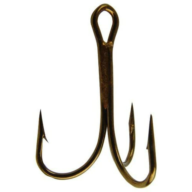 Mustad Size 10 Fish Hooks Treble 3549 Bag of 85 Cadm & Tin Ringed for sale  online