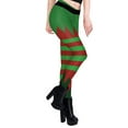 thumbnail image 2 of Gureui Women's Christmas Costume Leggings,Funny Striped/Cartoon Bear/Tree Print Patterns Tights Yoga Skinny Pants, 2 of 5