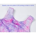 thumbnail image 5 of Girls Leotards for Gymnastics Size 4t 5t Purple Sparkle Biketards with Shorts, 5 of 7