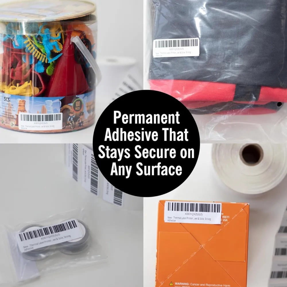 Thermal Label Printer Roll - 6000 (1 X 2 5/8) Permanent Amazon FBA Shipping Labels (3 Rolls of 2000) - 100% Compatible with FBA, Rollo & Zebra Printers
