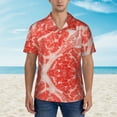 thumbnail image 6 of Picia Beef Steaks Gentle Cotton Regular Fit Short Sleeve Casual Hawaiian Shirt for Men-Small, 6 of 9