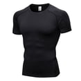 thumbnail image 1 of T Shirt for Men Summer Mens Short Sleeve Quick Dry Breathable Workout T Shirt Men Tee Tops Solid, 1 of 5