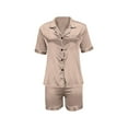 thumbnail image 7 of Seductiva Sales Cotton Pajamas for Women Lady's Short Sleeved Shorts Pajamas Satin Lapel Comfortable Home Wear Two Piece Pajamas, 7 of 7