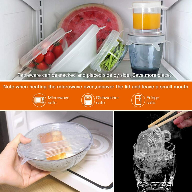Silicone Covers That Can Be Reused For Microwave Food Storage With