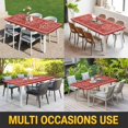 thumbnail image 5 of Valentine's Day Table Cloths for 3 Foot Rectangle Tables, Red Love Vintage Country Abstract Art Patio Waterproof Elastic Fitted Tablecloths, Washable Rectangular Table Cover for Camping, 5 of 8