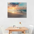 thumbnail image 2 of PIKWEEK Beach Wall Art Pictures for Living Room Ocean Canvas Wall Art Decor Beach Scene Painting for Bedroom Blue Seascape Theme Art Print for Home Office Decoration Ready to Hang 16*12inch/20*16inch, 2 of 6