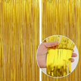 thumbnail image 5 of 2PCS Metallic Foil Fringe Curtains, 39.4" x 98.4" Tinsel Backdrop for Party Decorations, Wedding, Birthday, Photo Booth, Gold, 5 of 6