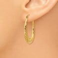 thumbnail image 3 of 14K Yellow Gold Earring Shrimp Creole Women'S 16 mm 4, 3 of 4