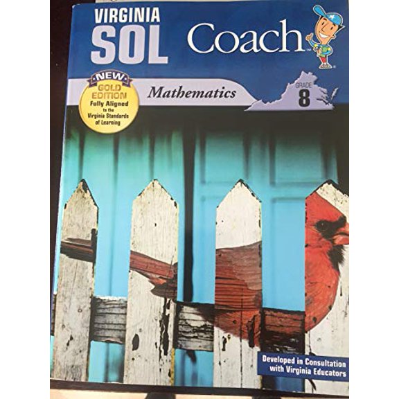 Pre-Owned Mathematics, Grade 8, Virginia SOL Coach, New Gold Edition, 9780783681382, 0783681380, Paperback,