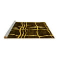 thumbnail image 2 of Ahgly Company Machine Washable Indoor Round Abstract Yellow Modern Area Rugs, 3' Round, 2 of 4