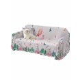 thumbnail image 2 of Pink Flamingo Couch Cover for 2 Cushion Sofa, Tropical Botanical Summer Flower Rustic Washable Loveseat Sofa Covers Slipcover for Sectional Sofas L-Shaped, Couch Throw Cover 71"x118", 2 of 9