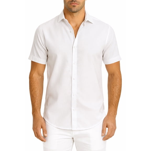 Bohio Linen Blend Short Sleeve Button Shirt (Men)