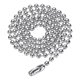 thumbnail image 1 of Collar de cadena de bolas de acero inoxidable Uxcell 3.0mm 17.7" Longitud 316L con cuentas redondas, cadenas de etiqueta para perros, 1 of 7