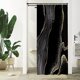 thumbnail image 3 of Cortina de ducha de mármol negro, cortina de ducha con efecto dorado y gris, cortina de baño pequeña antimoho, cortina de baño de tela de poliéster lavable e impermeable, 3 of 5