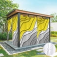 thumbnail image 6 of Yellow Grey Ombre Outdoor Curtains for Patio Waterproof,Windproof Privacy Curtains with Weighted Bottom,Modern Geometric Abstract Aesthetics Cream Outside Drapes for Picnic Garage 54"x84" 1 Panel, 6 of 8