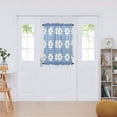 thumbnail image 5 of Minimalist Floral Pattern Door Curtain 25x40in Privacy Mesh with UV Protection Tie Back Rod Pockets, 5 of 10