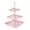 Pink, variant on Basket Stand, Tiered Serving Stand, 3 Tier Fruit Basket for Counter,Three-tiered Fruit Tray Dried Fruit Tray Dessert Tray Multi-tiered Cake Stand for Kitchen Fruit and Vegetable Storage
