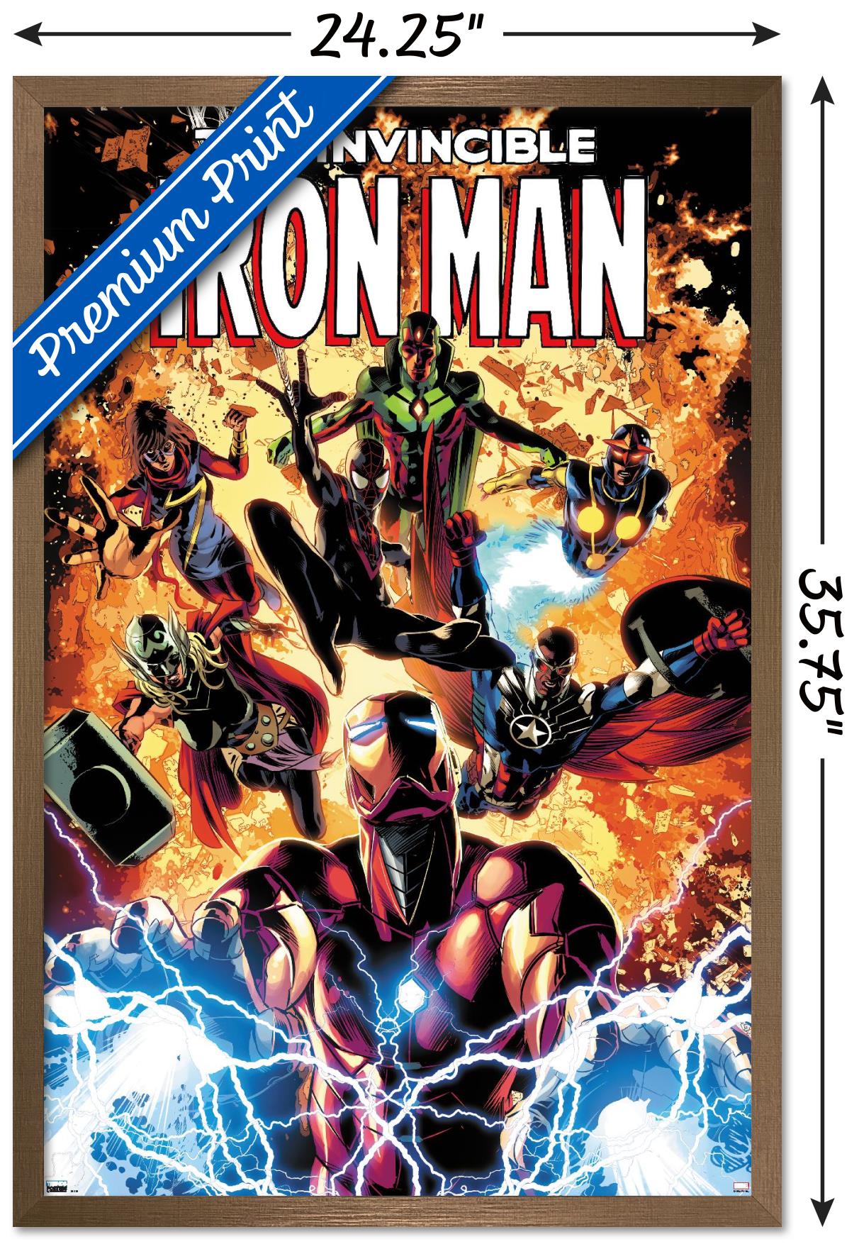 Marvel Comics - Iron Man - InVincible Iron Man #11 Wall Poster, 22.375" x 34", Framed
