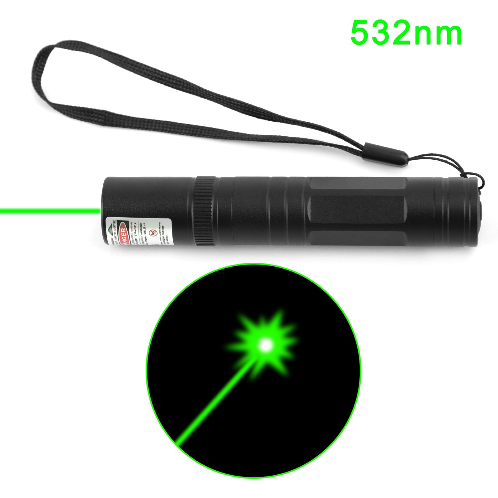 2 Pack 900Miles Green Laser Pointer Pen 532nm Lazer Beam Light+2 x 16340+Charger 