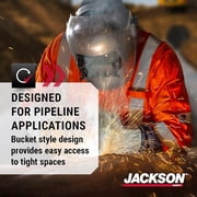 Jackson Safety Welding Helmet - Passive - Super Tuff Nylon - Lift Front - 2 x 4.25 Viewing Area - Shade 10 - 370 Speed Dial Headgear - Silver - 280PL Series