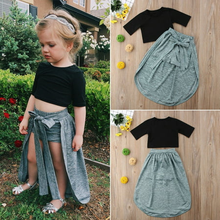 Toddler Kids Girls Short Sleeve Tops T Shirt And Shorts Pants Dress Clothes Outfits Summer Walmart Canada